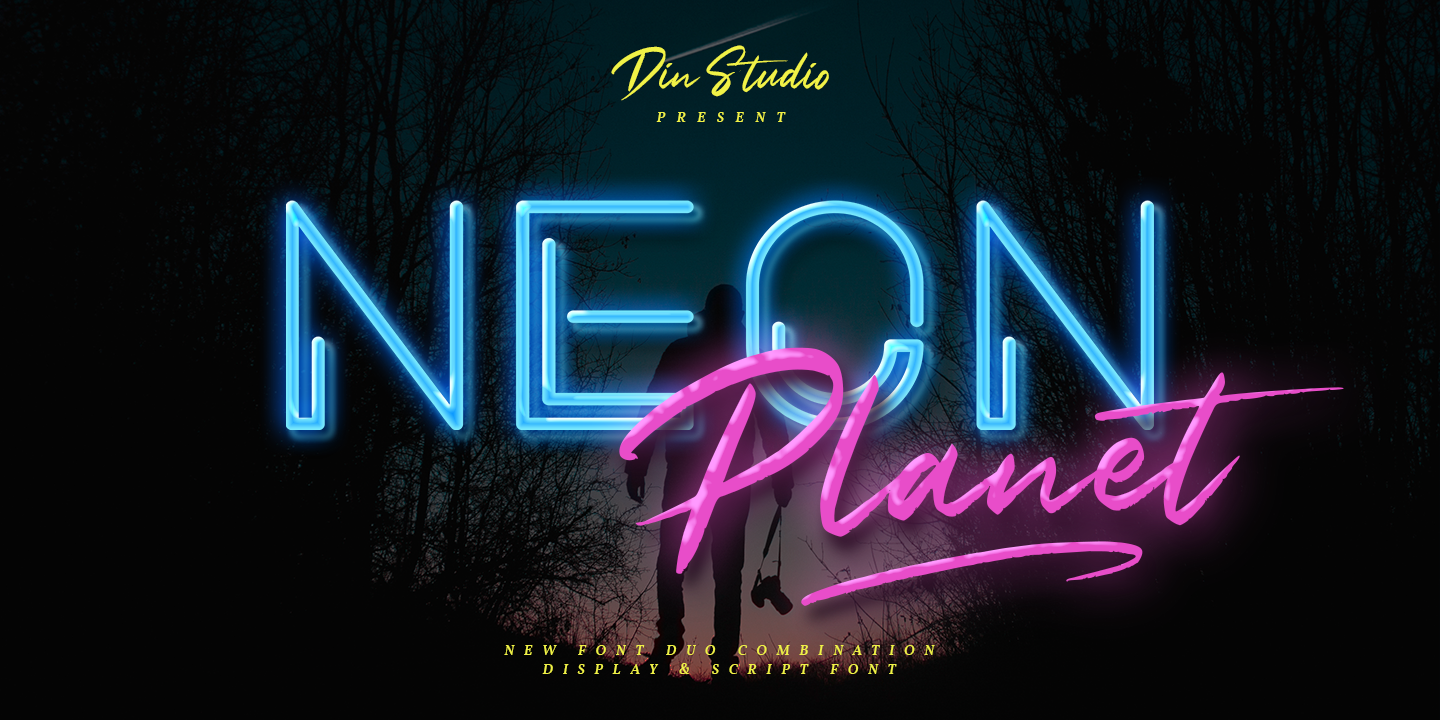 Schriftart Neon Planet